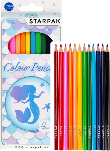 Creioane colorate sirenă – set de 12 culori