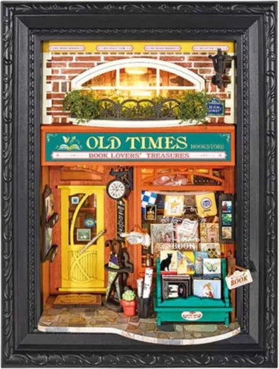 Robotime puzzle 3D din lemn în ramă – librăria Old Times