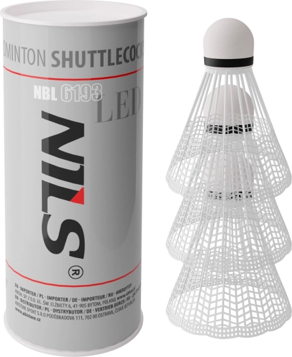 Mingi de badminton cu LED NILS NBL6193, 3 buc