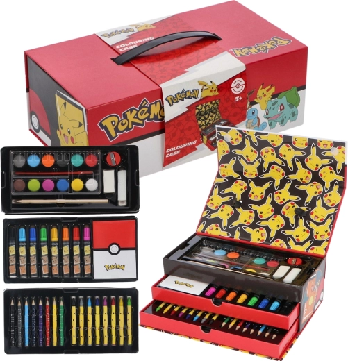 Trusă de desen în valiză Pokémon – set artistic într-o valiză
