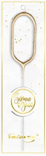 Scânteietoare numărul 0, auriu 16,5 cm