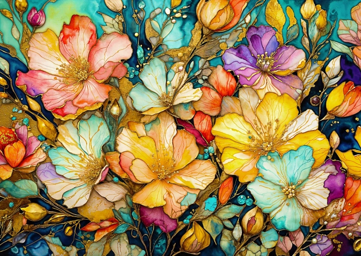 Enjoy Grădină florală luxoasă puzzle 1000 de piese