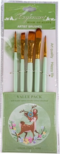 Set de pensule pentru vopsele (5 buc.) – verde