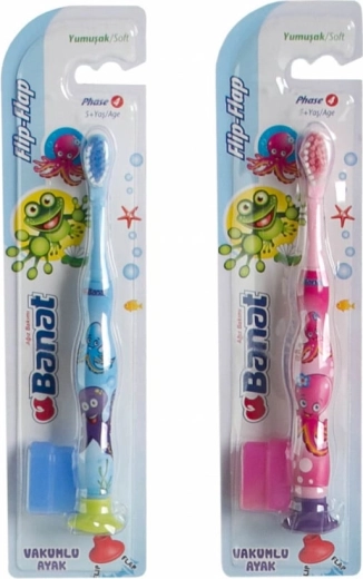 BANAT FlipFlap Junior Soft periuță de dinți pentru copii, moale, 5+