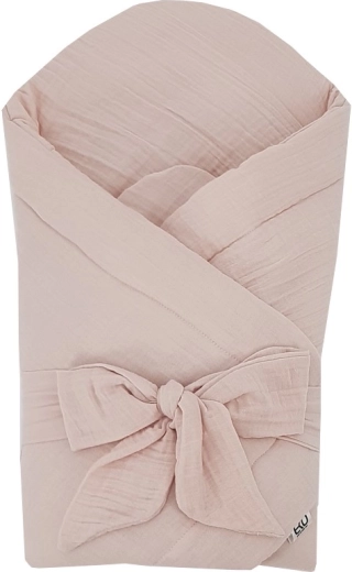 Scutec muselină fără întăritură Powder Pink 75 × 75 cm