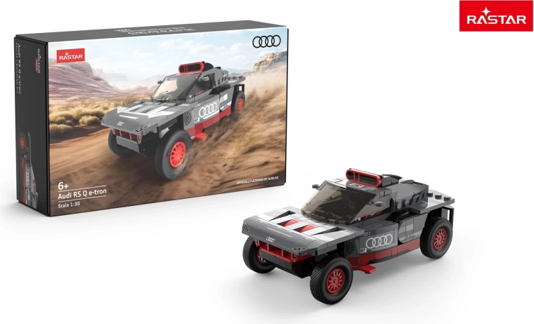 Set de construcție mașină Audi RS Q e-tron 1:30 gri Rastar - 1 bucată