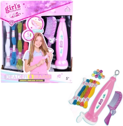 Împletitor de mărgele pentru păr cu accesorii