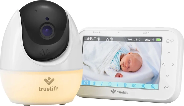 Video monitor TRUELIFE NannyCam R4 Pro cu cameră rotativă și ecran IPS de 4,3"