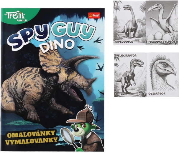 Carte de colorat Spy Guy Dino