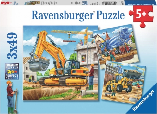 Puzzle cu utilaje de construcții mari Ravensburger