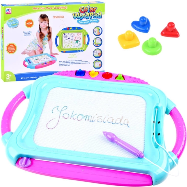 Tablă magnetică de desen colorată cu ștampile – Znikopis