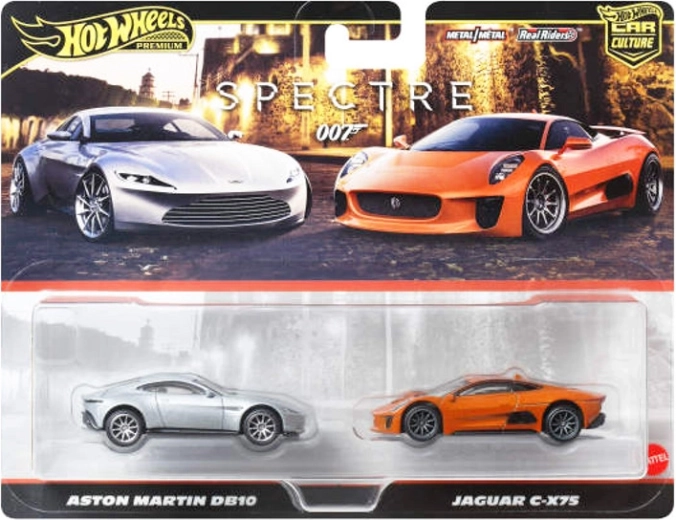 Hot Wheels Premium set de modele Jaguar C-X75 și Aston Martin DB10 (James Bond)