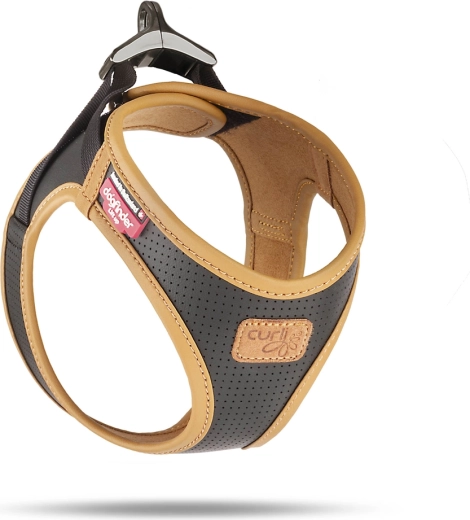 Ham pentru câini Curli din piele de măr, negru XS (3–5 kg)