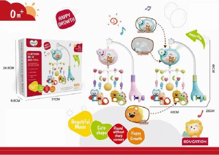 Carusel cu cutie muzicală pentru pătuț