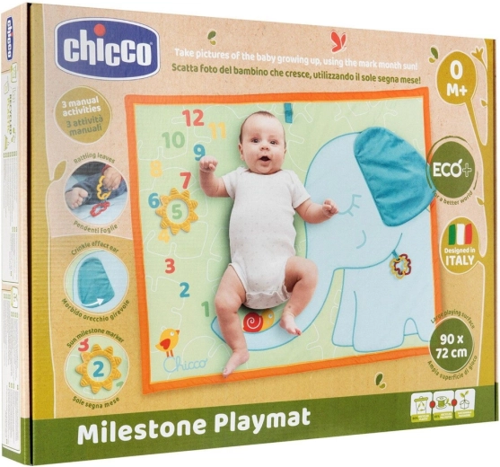 Chicco pătură de joacă cu repere din materiale reciclate 0m+