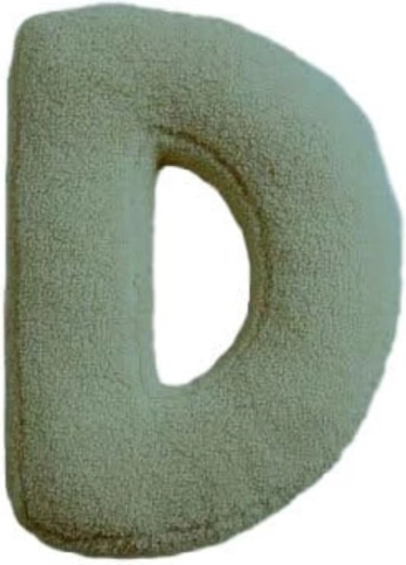 Mealini literă din pluș D verde - 1 bucată