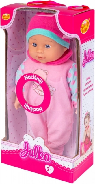 Păpușă vorbitoare Julka 32 cm în cutie cadou