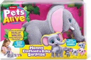 ZURU Pets Alive Mama elefantă cu pui