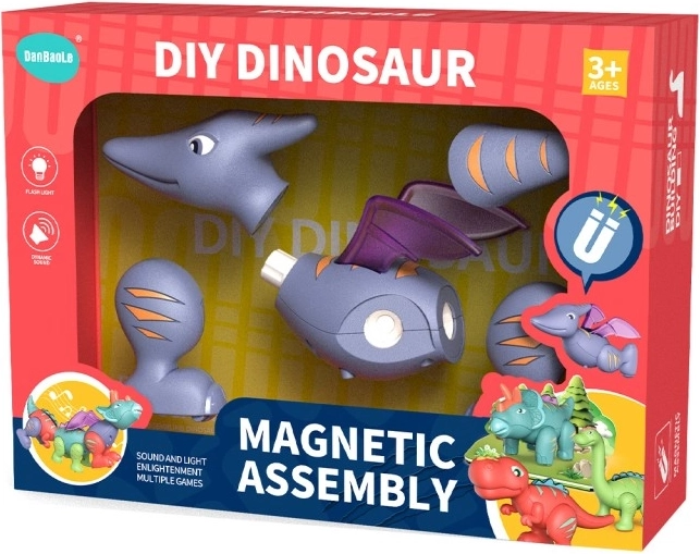 Set de construcție magnetic pliabil pterozaur