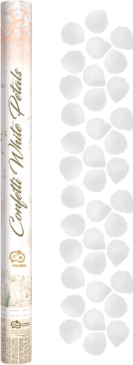 Confetti pneumatice petale de trandafir albe – textile