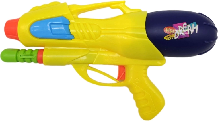 Pistol cu apă cu pompă 29 cm, galbenă - 1 bucată