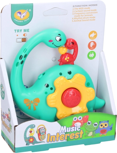 Dinozaur cu efecte luminoase și sonore 12 cm - 1 bucată