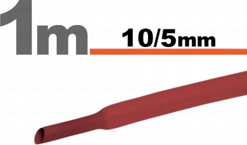 Tub termocontractabil roșu 10/5 mm