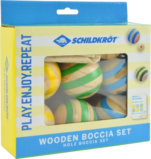 Schildkröt boccia set din lemn