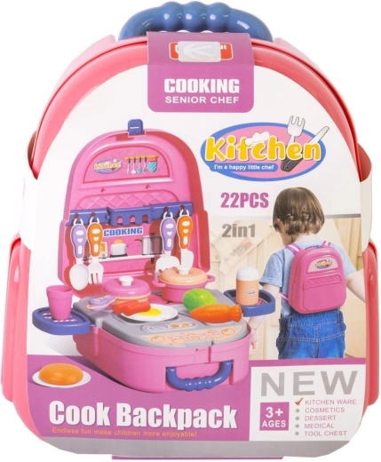 Mini bucătărie pentru copii în rucsac