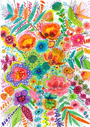 Puzzle Enjoy Flori luminoase 1000 de piese