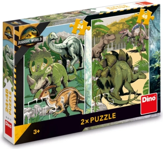 Lumea Jurasică puzzle pentru copii 24 și 48 piese