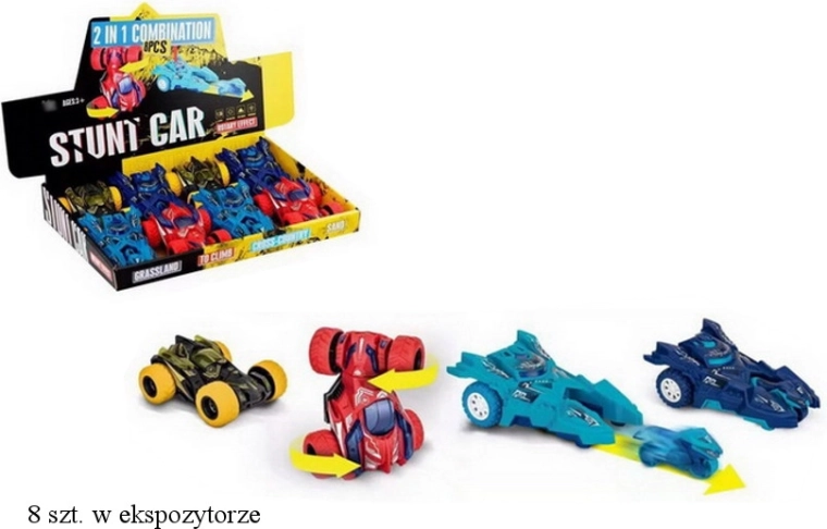 Mașinuță acrobatică cu ax rotativ sau lansator