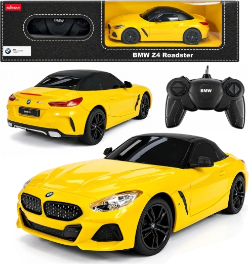 Mașină RC BMW Z4 Roadster 1:18 galbenă