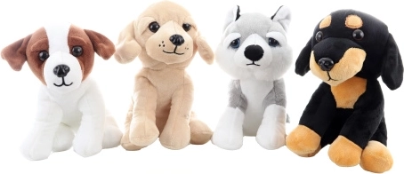 Căţeluş de pluș așezat 18 cm