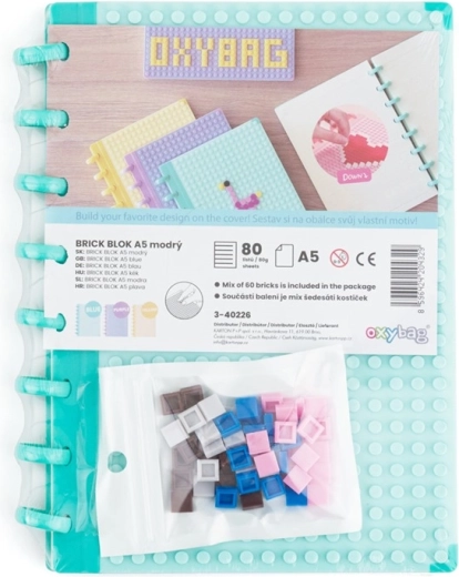 Caiet creativ A5 cu piese – albastru