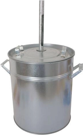 Oală pentru conservare 30 l din tablă galvanizată cu locaș pentru termometru