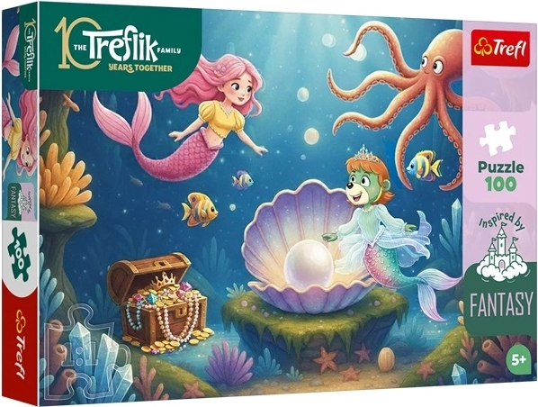Puzzle inspirat de fantezie în regatul zânelor mării, 100 de piese
