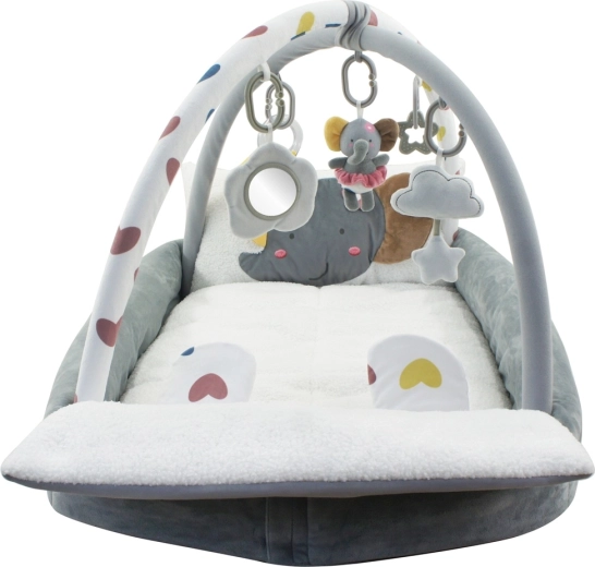 2Kids Toys saltea de joacă cu arcadă și margini înălțate elefant