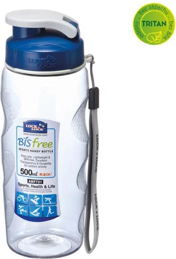 Sticlă de apă din plastic Bisfree 500 ml, albastră