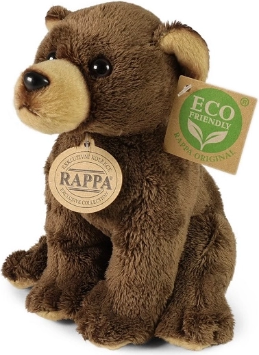 Ursuleț de pluș Rappa maro, așezat, 15 cm, Eco-Friendly