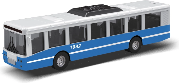 Autobuz transport urban cu volant 16 cm – albastru