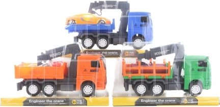 Mașină de construcții din plastic cu mecanism cu inerție 22 × 12 × 7,5 cm