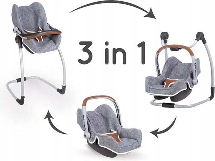 Smoby scaun de hrănire 3 în 1 pentru păpuși