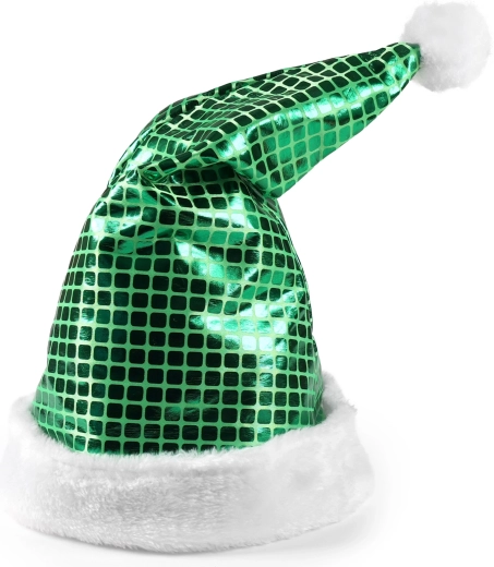 Căciulă de Crăciun verde 43 cm