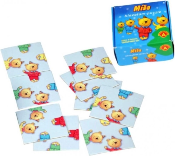 Puzzle de logică Míša – 9 cartonașe în cutie