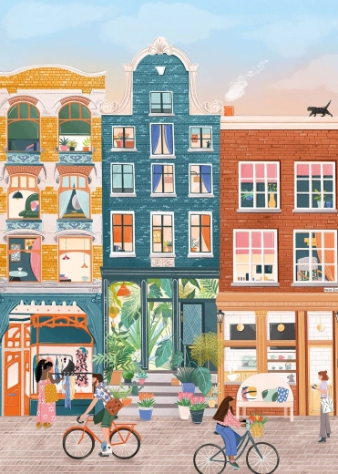 Puzzle Nine Streets, Amsterdam 500 piese