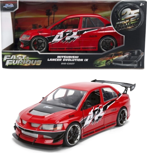 Jada Toys Fast & Furious Mitsubishi Lancer Evolution IX 2006 model metalic 1:24 - 1 bucată