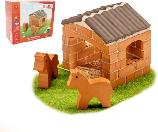 Set de construcție Teifoc Mic grajd în cutie 18x15x8 cm