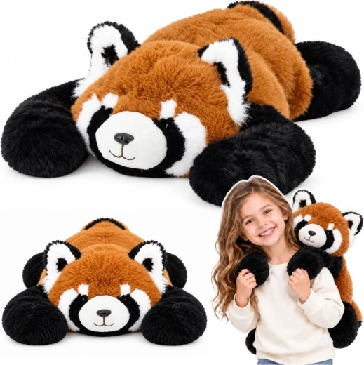 Panda roșie de pluș cu lăbuțe lungi, 60 cm