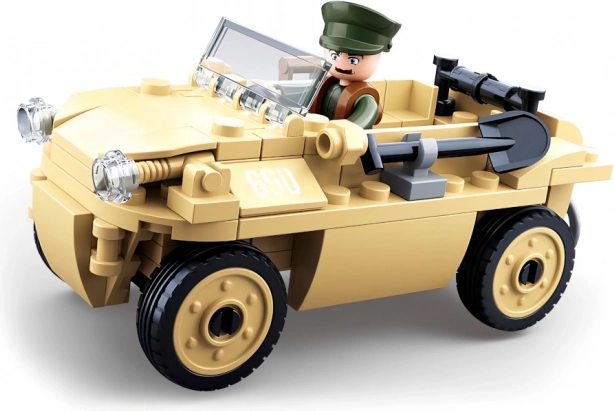 Set de construcție Sluban vehicul amfibiu german Schwimmwagen